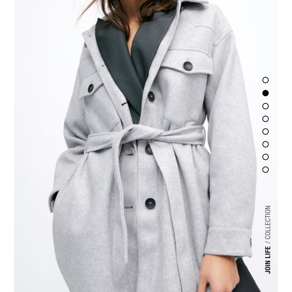 Shacket with belt